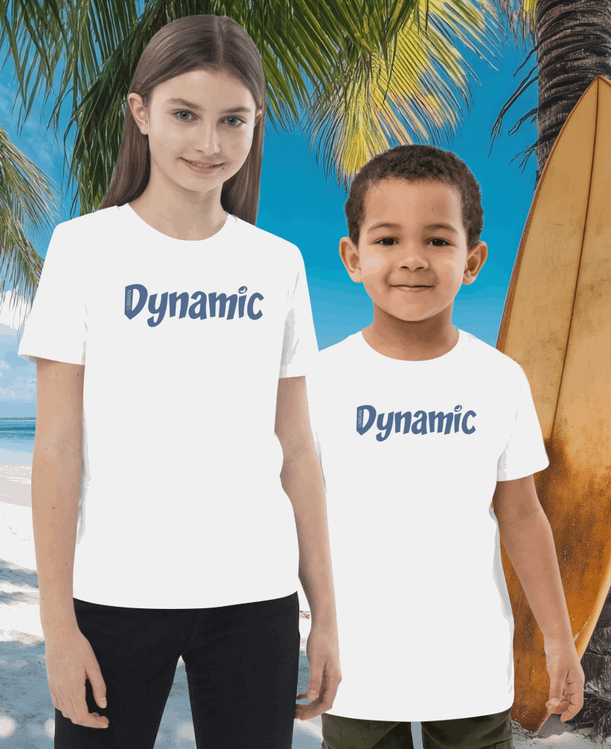 Dynamic Moon Cotton Kids Eco T-Shirt (Kashmir Blue)