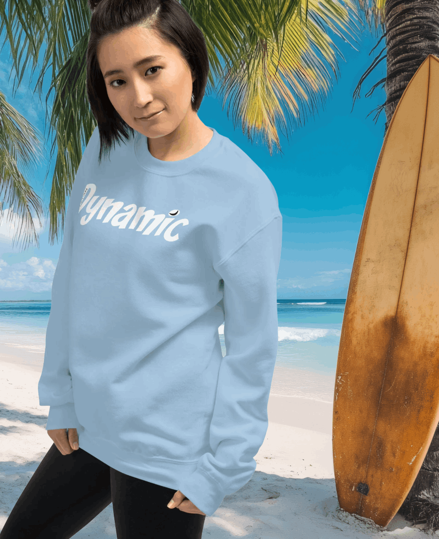 Dynamic Moon Warm Sweatshirt (Light Blue)