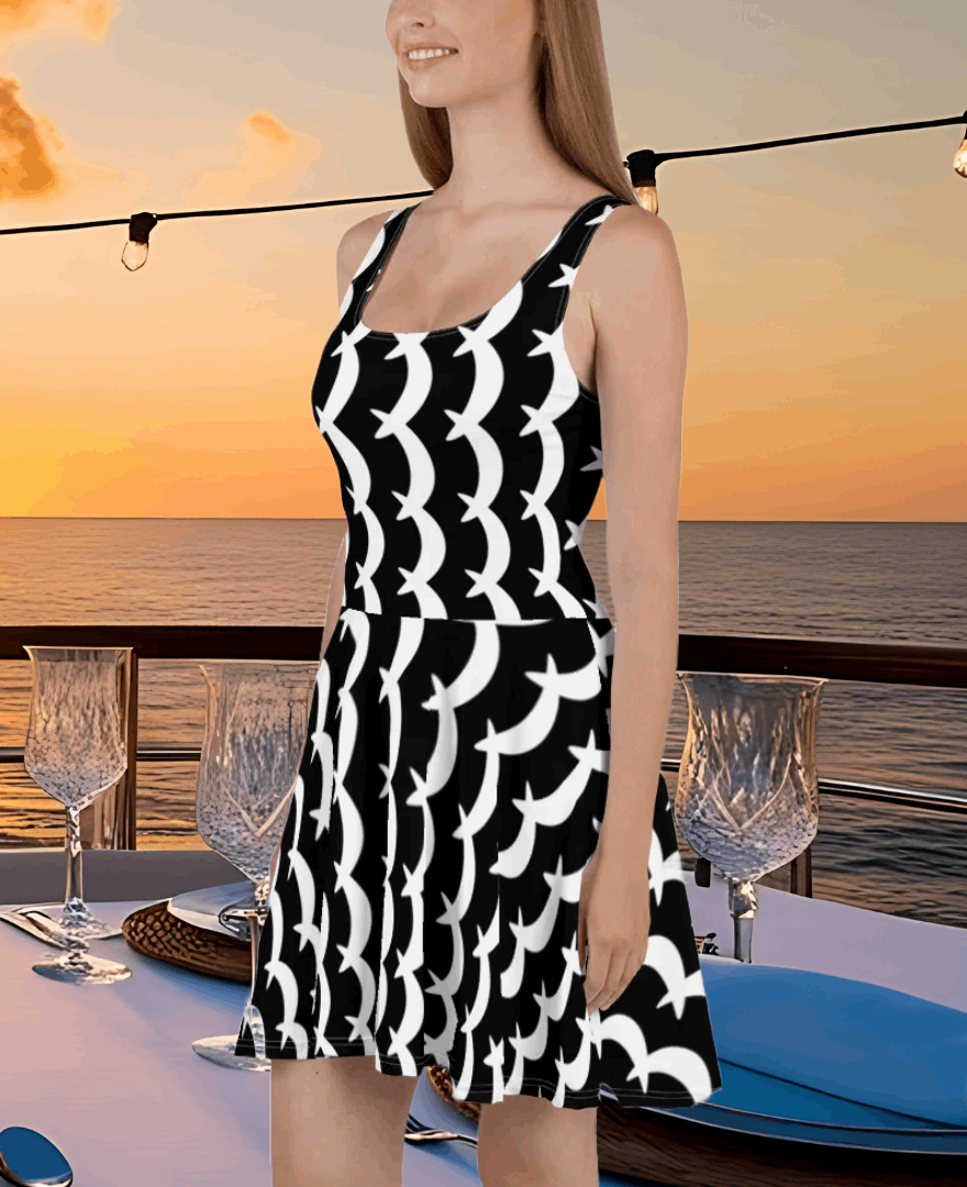 Dynamic Skater Dress (Black)