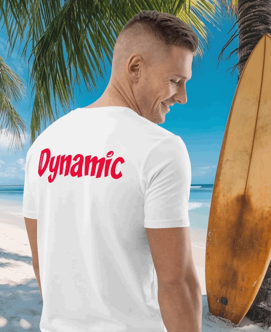 Men's Dynamic Moon Eco T-Shirt (Crimson) - Main