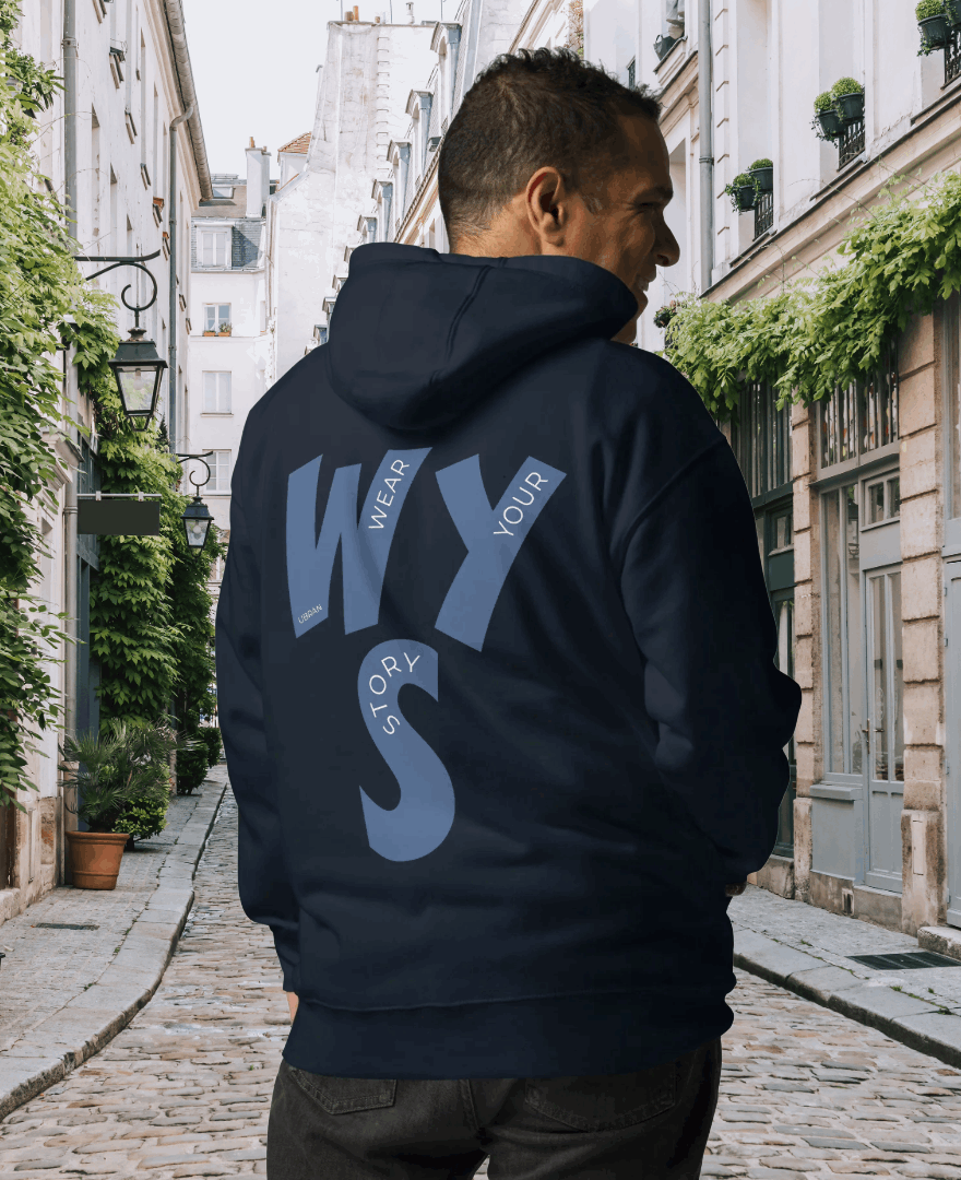 Men's Wear Your Story Premium Hoodie (Navy Blue)