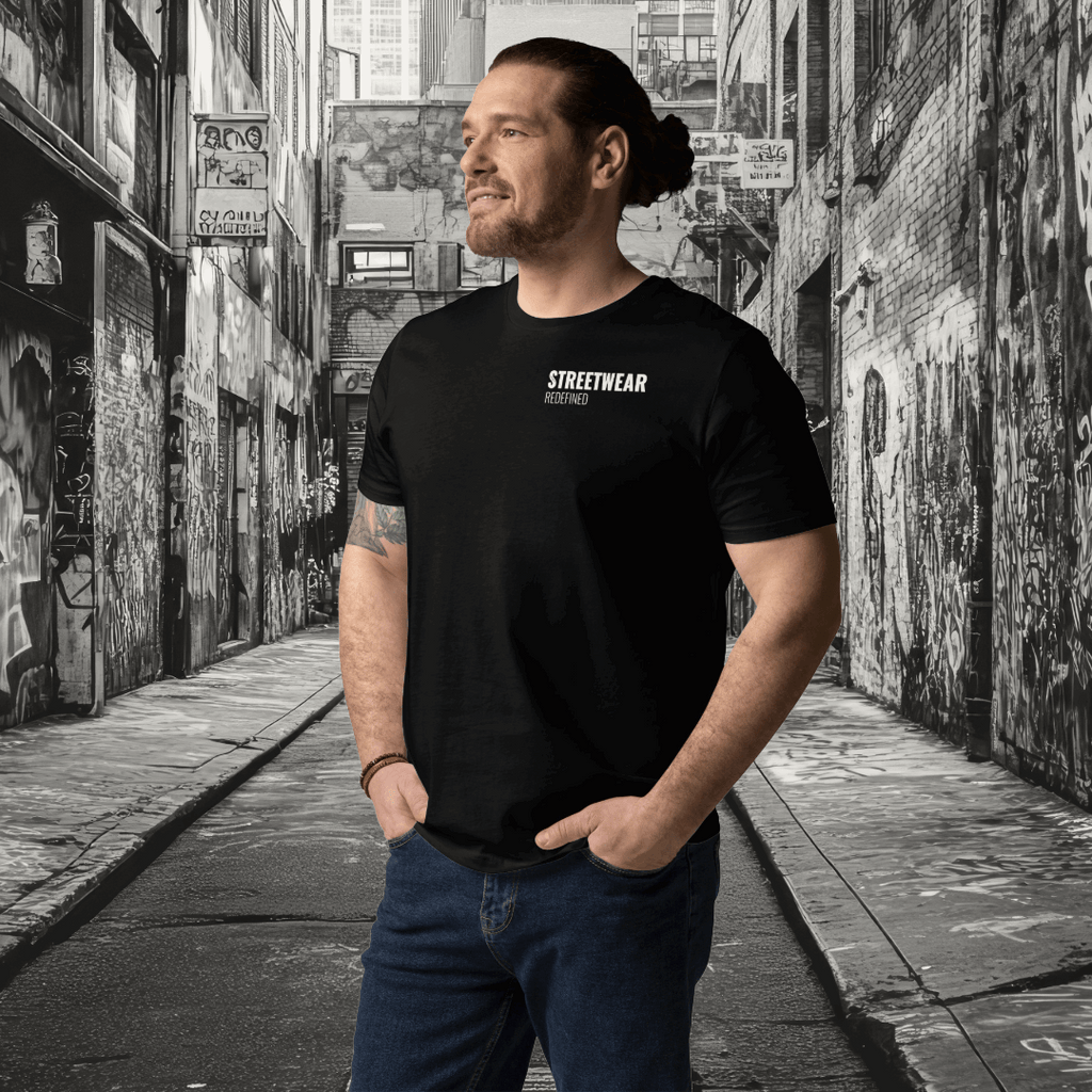 Men's Oversized Tee Black – Streetwear Redefined | Organic Cotton Urban T-Shirt - Main