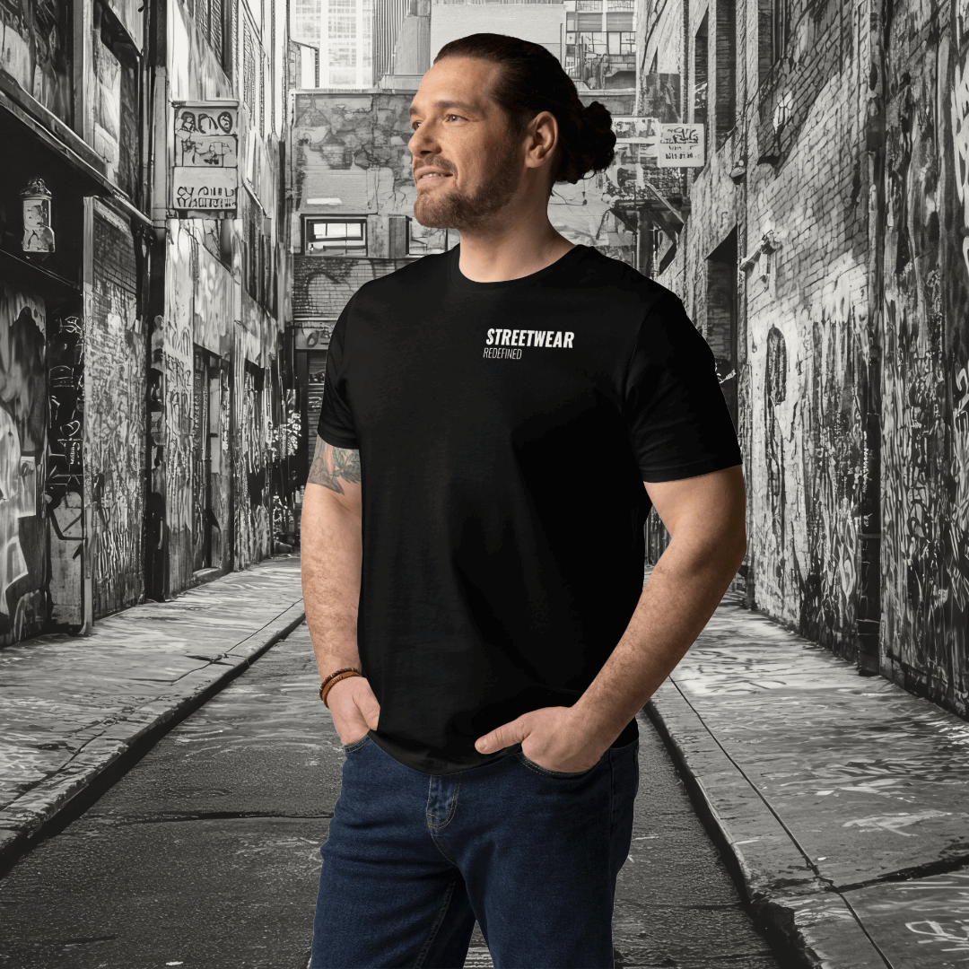 Men's Oversized Tee Black – Streetwear Redefined | Organic Cotton Urban T-Shirt - Main