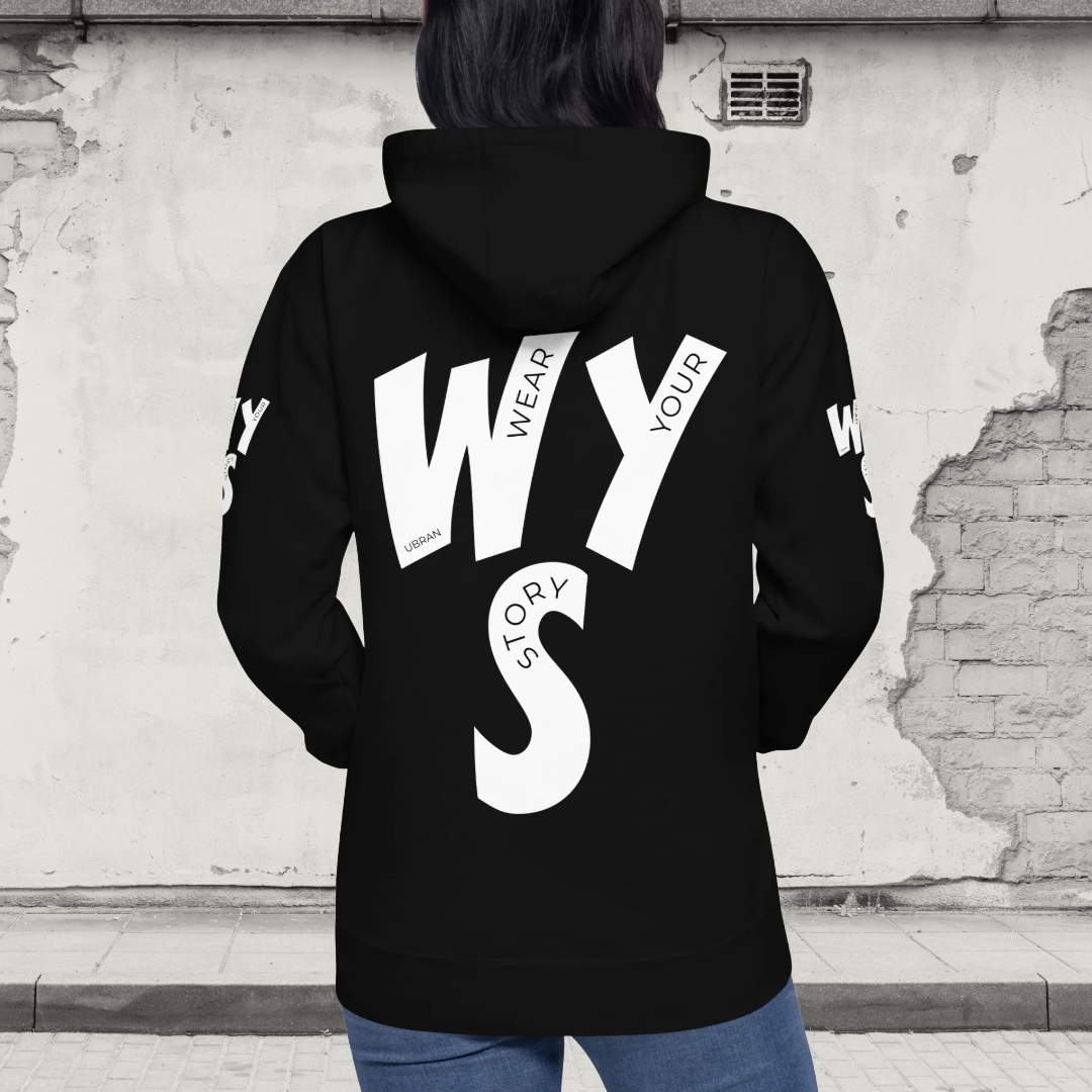 Women's Stylish Hoodie Black – Wear Your Story | Premium Streetwear Hoodie - Back