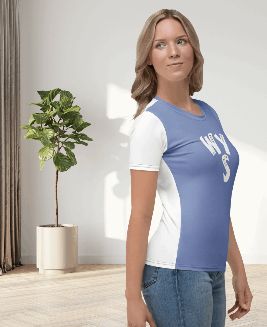 Women's Crew Neck T-Shirt (Wild Blue Yonder)