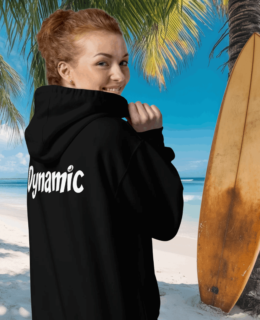 Women's Dynamic Moon Eco Hoodie (Black)