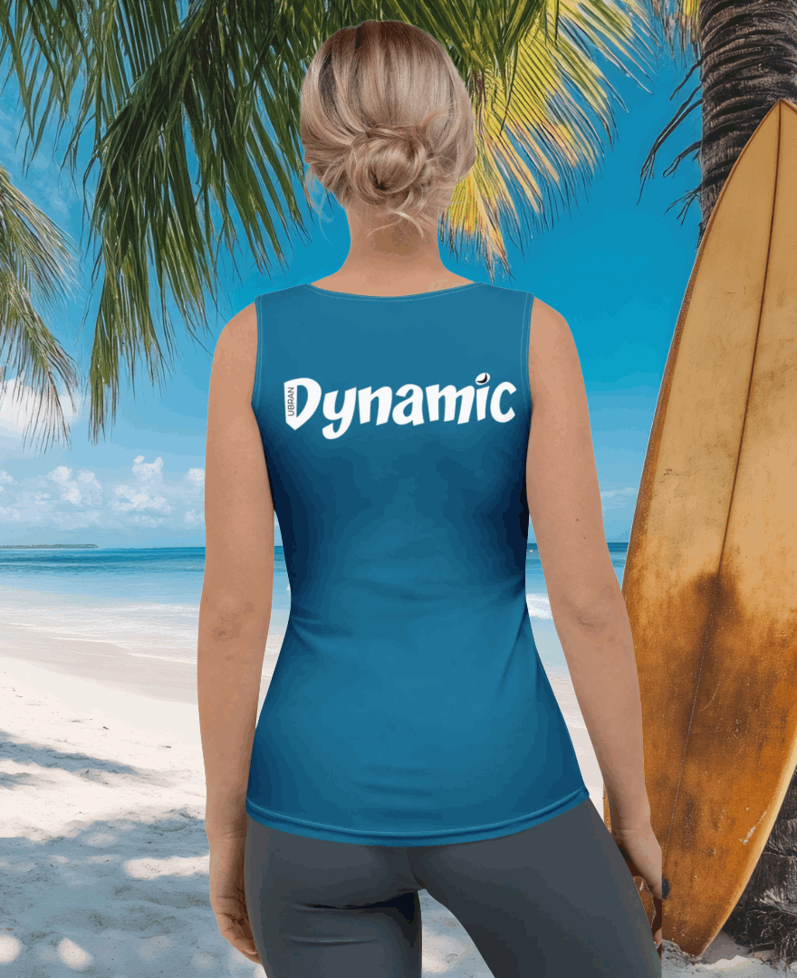 Women's Dynamic Moon Tank Top (Cerulean)