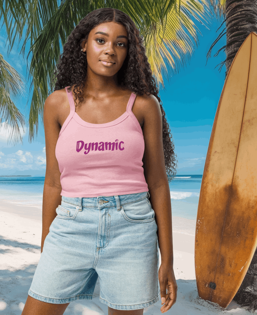 Women’s Micro-rib Tank Top (Pink & Red Violet)