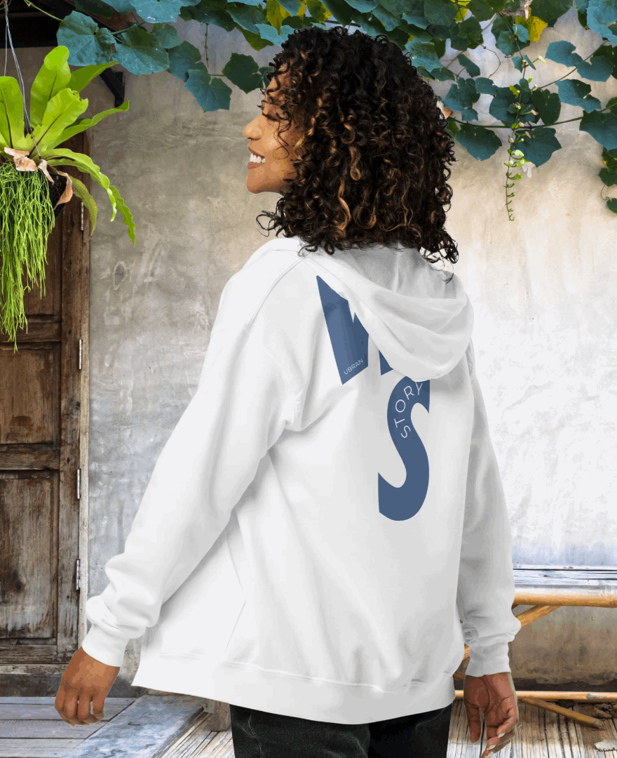 Women's "WYS" heavy blend zip hoodie (Kashmir Blue)