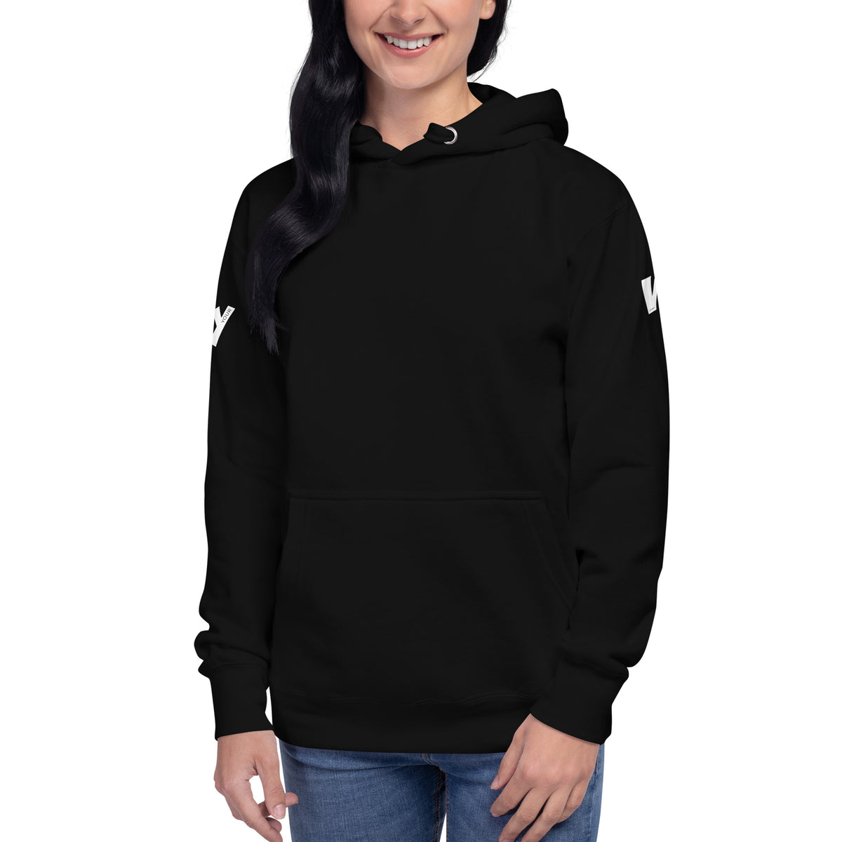 Women's Stylish Hoodie Black – Wear Your Story | Premium Streetwear Hoodie - Front Plain