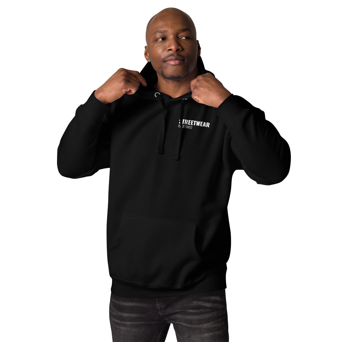 Men's Stylish Hoodie Black – Streetwear Redefined | Premium Cotton Blend - Front