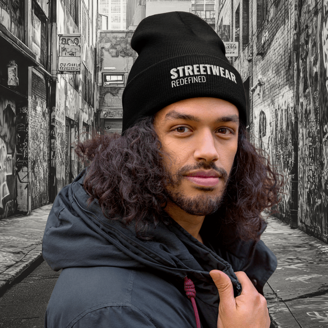 Men’s Black Streetwear Beanie – Streetwear Redefined