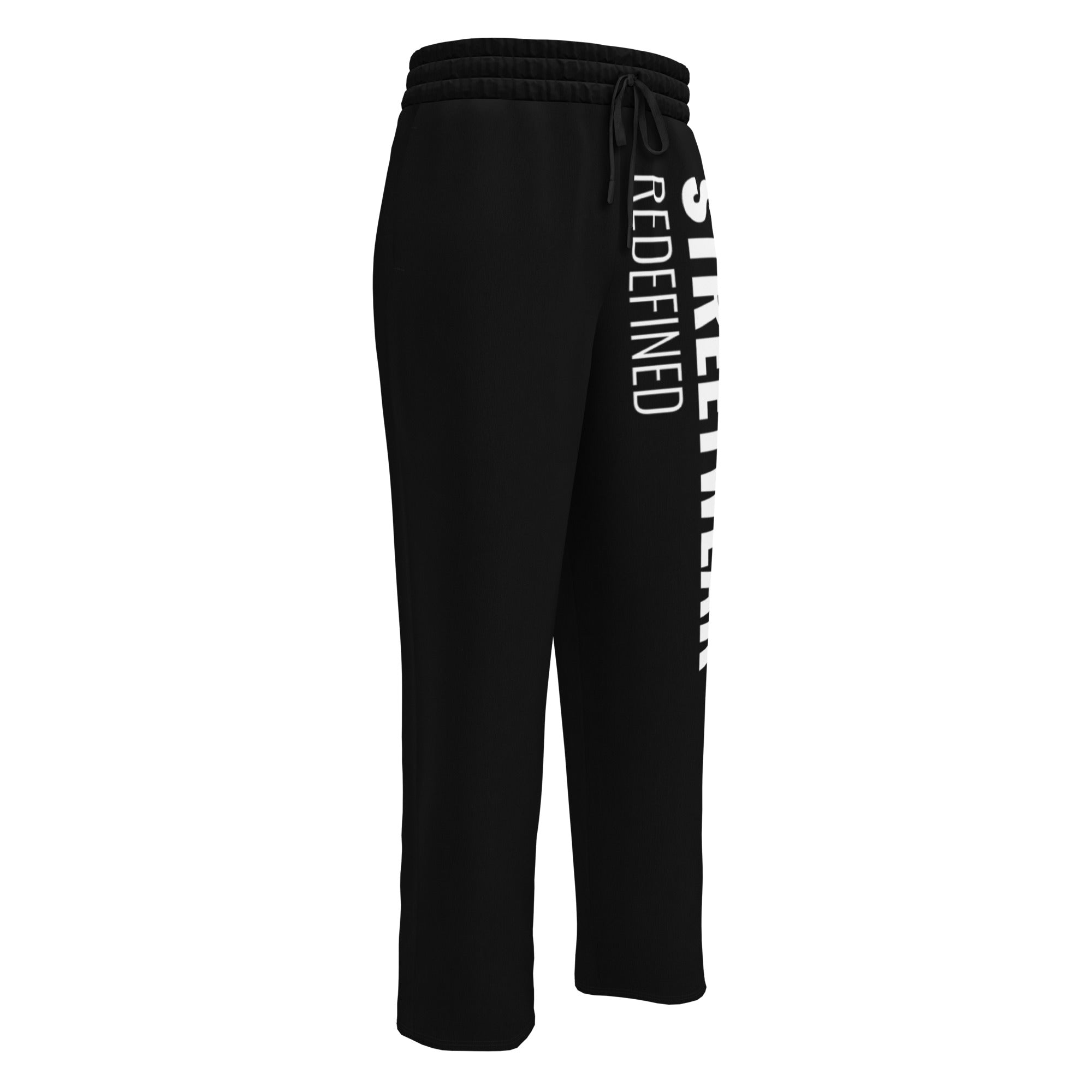 Men’s streetwear joggers wide-leg black front view