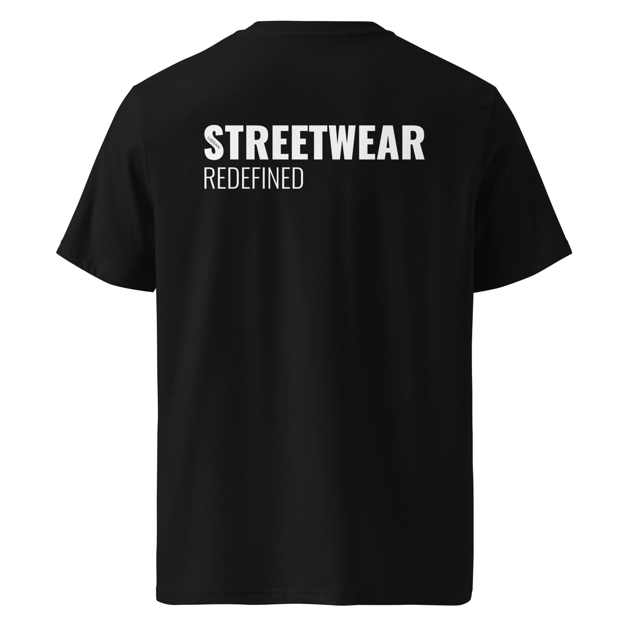 Men's Oversized Tee Black – Streetwear Redefined | Organic Cotton Urban T-Shirt - Flat Back