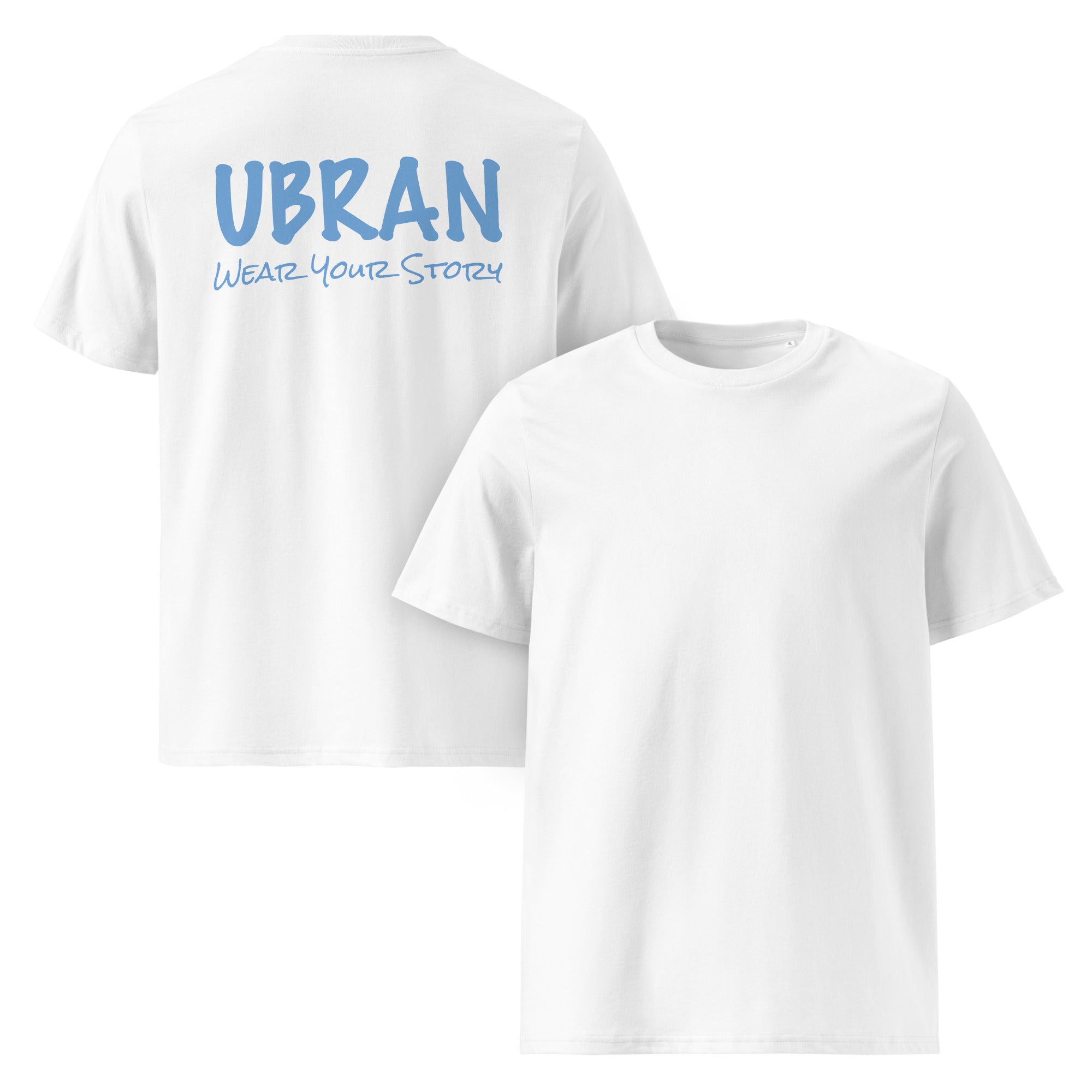 Wear Your Story Eco T-Shirt (Jordy Blue) - Front & Back