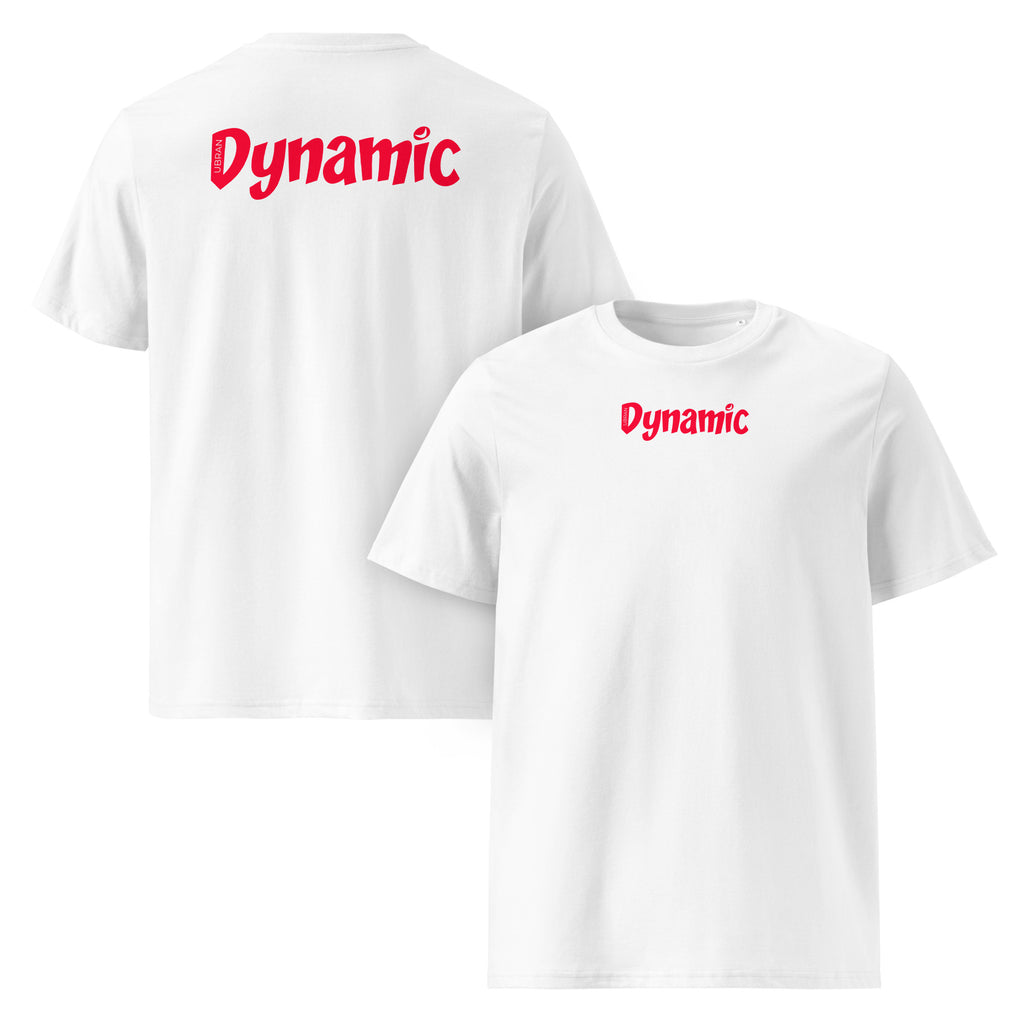 Men's Dynamic Moon Eco T-Shirt (Crimson) - Front & Back