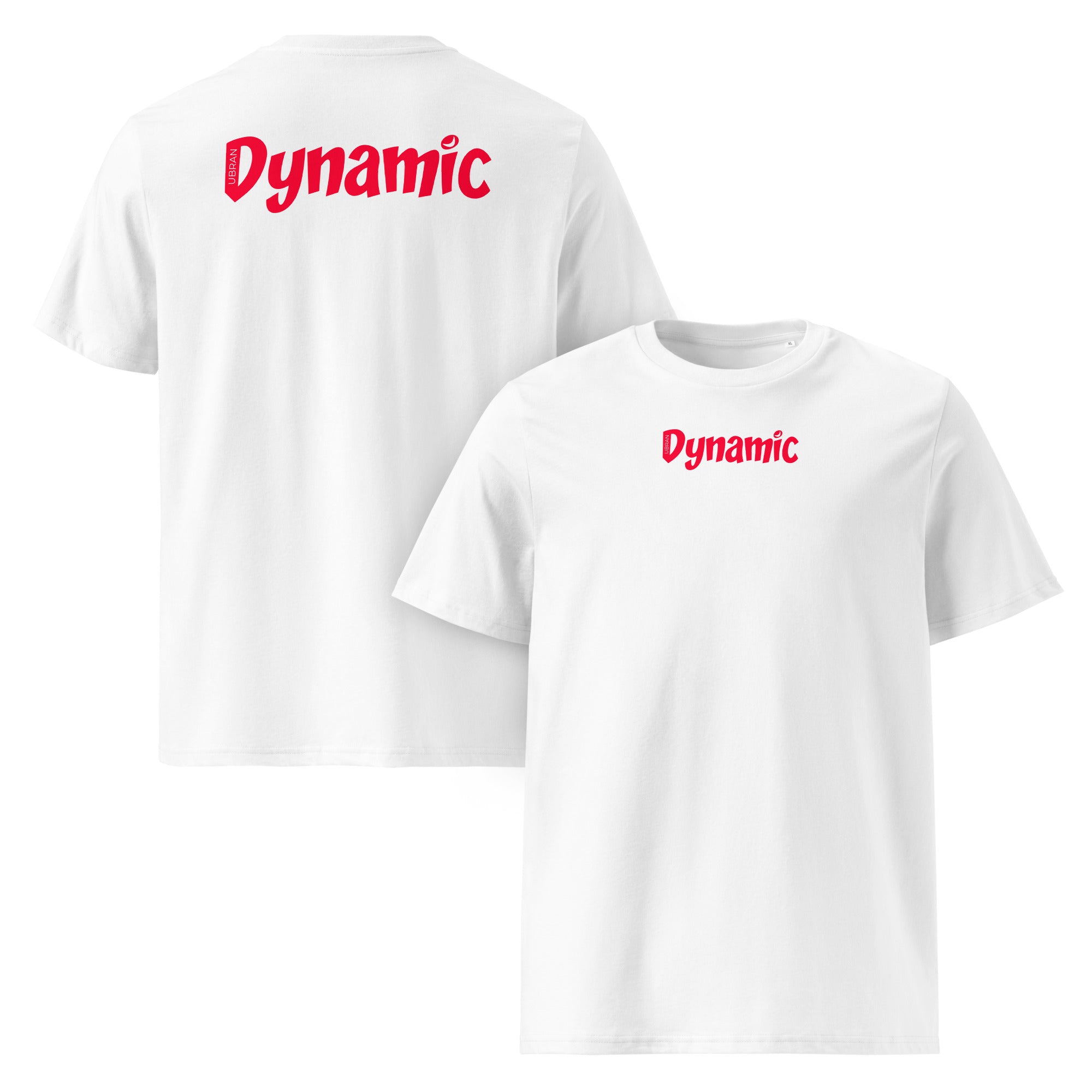 Men's Dynamic Moon Eco T-Shirt (Crimson) - Front & Back