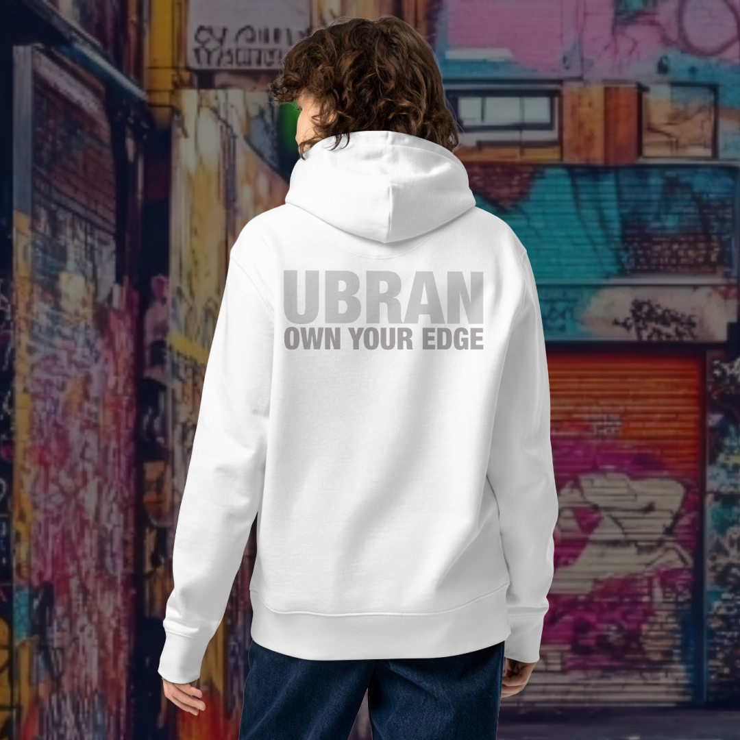 Women’s Premium White Organic Cotton Hoodie – Urban Own Your Edge